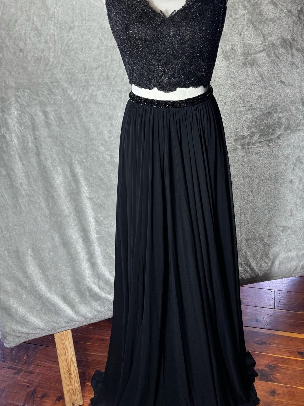 Sherri Hill 51842 - Two Piece Black Gown